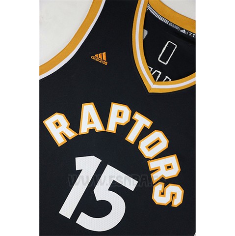 Camiseta Toronto Raptors Anthony Bennett #15 Negro Oro